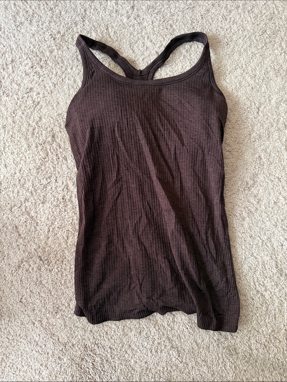 Lululemon Ribbed work out tank - Chocolate Brown size 6